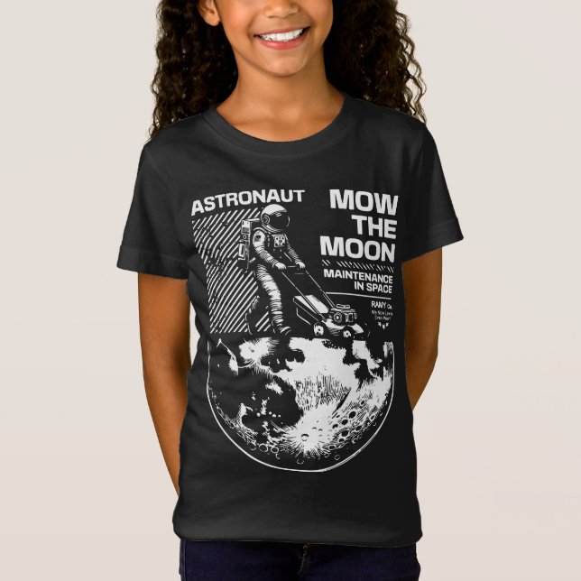 Camiseta Astronauta Corta a Grama na Lua – Manutenção Diver (Frente)