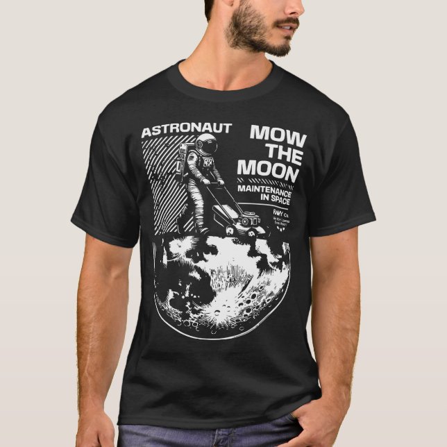 Camiseta Astronauta Corta a Grama na Lua – Manutenção Diver (Frente)