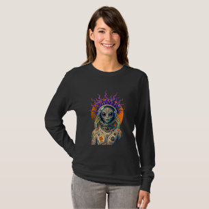Camiseta Astronauta Cósmico Alien Manga Longa