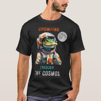 Camiseta Astronauta Crocodilo - Esmagando Pelo Cosmo
