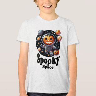 Camiseta Astronauta da Abóbora - Design do Dia das Bruxas n