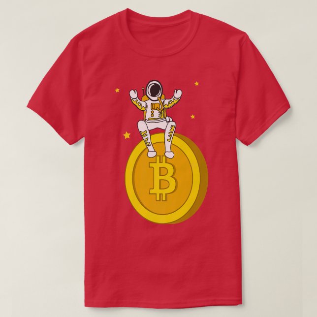 Camiseta Astronauta da Moeda Digital do Crypto WorldBitamt  (Frente do Design)