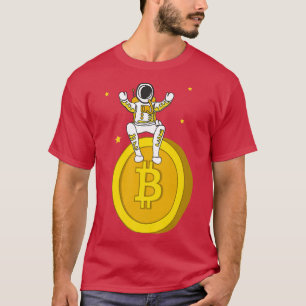 Camiseta Astronauta da Moeda Digital do Crypto WorldBitamt
