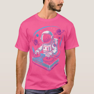 Camiseta Astronauta Da Onda Sintética Dj Techno Edm Musi