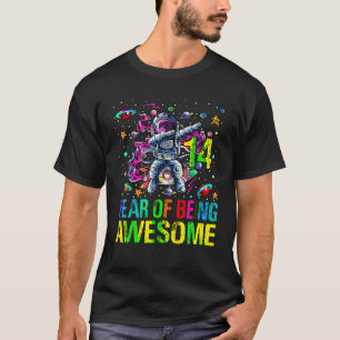 Camiseta Astronauta Dabbing, 14 anos, 14 do Espaço Aniversá