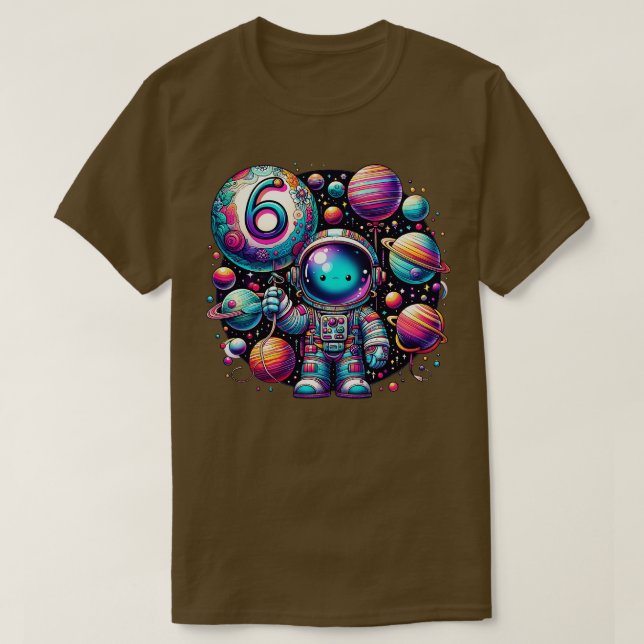 Camiseta Astronauta de 6 (Frente do Design)