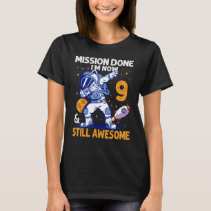 Camiseta Astronauta de 9 anos Planeta Espacial do 9º Astron