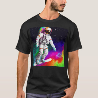 Camiseta Astronauta De Aquarela No Espaço