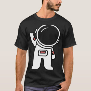 Camiseta Astronauta de Arte no Espaço Acessório Artístico D