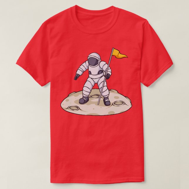 Camiseta Astronauta de Aterrissagem à Lua (Frente do Design)