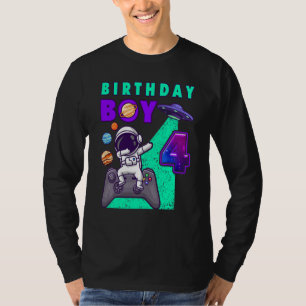 Camiseta Astronauta de Bater Jogador do aniversário de cria