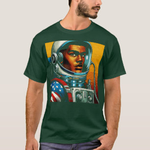 Camiseta Astronauta de BD no Estilo de Arte