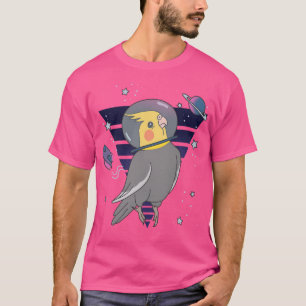 Camiseta Astronauta de Cockatiel no Espaço