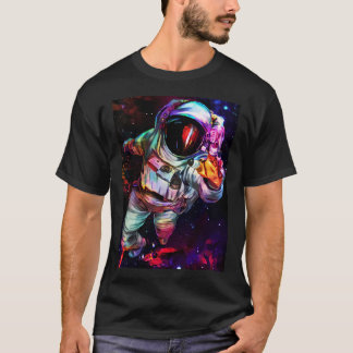 Camiseta Astronauta de cor profunda