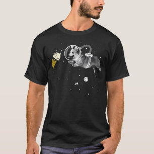 Camiseta Astronauta De Corgi No Espaço Icecream Corginaut