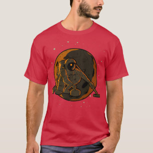 Camiseta Astronauta de Curto Espaço Espacial Exterior