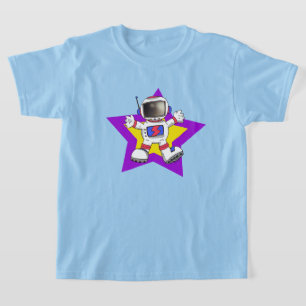 Camiseta Astronauta de desenho animado em Design de estrela