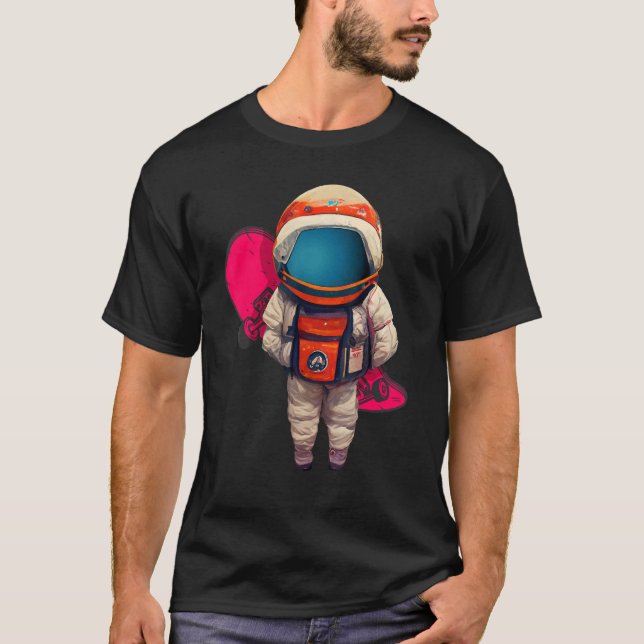 Camiseta Astronauta De Dose legal Com skate (Frente)
