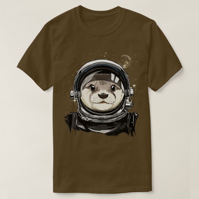 Camiseta Astronauta de Exploração Espacial do Exterior Sobr (Frente do Design)
