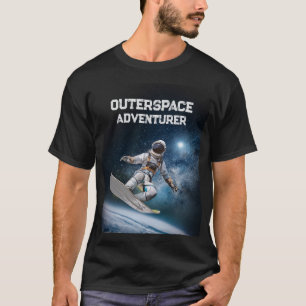 Camiseta Astronauta De Férias Navegando No Espaço Acima Da