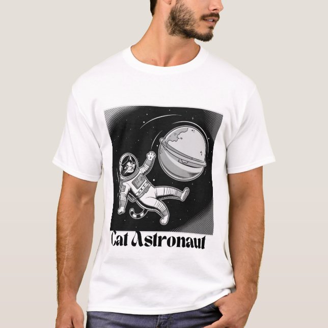 Camiseta Astronauta de Gato (Frente)