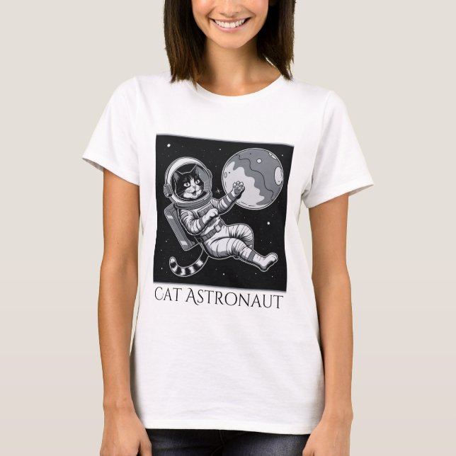 Camiseta Astronauta de Gato (Frente)