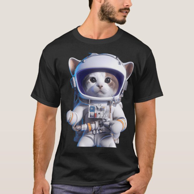 Camiseta Astronauta de Gato (Frente)