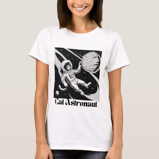 Camiseta Astronauta de Gato (Frente)