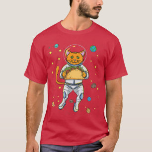 Camiseta Astronauta De Gato Com Taco