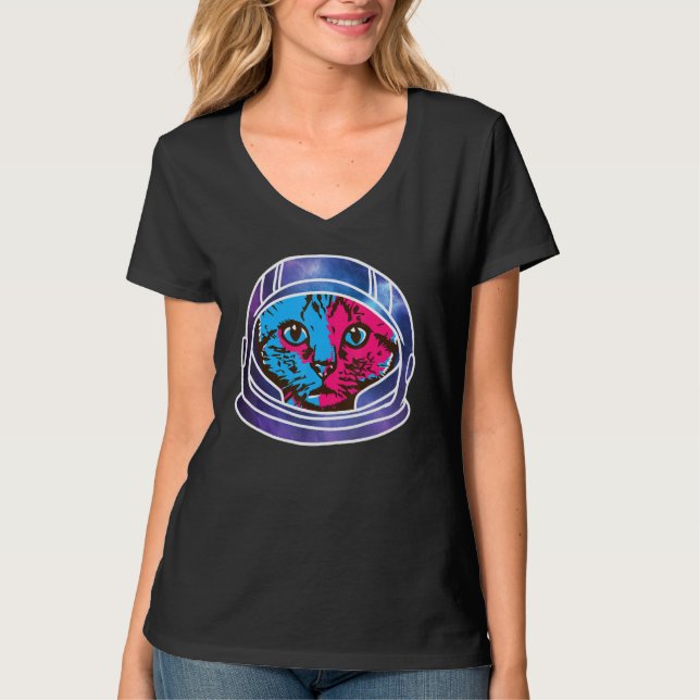 Camiseta Astronauta De Gato Do Espaço Catronauta Para Gato (Frente)
