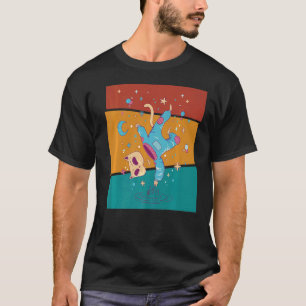 Camiseta Astronauta de Gato do Espaço Vintage