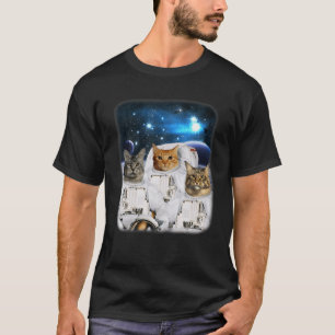 Camiseta Astronauta De Gato Espacial Catronauta Com Cabeça 
