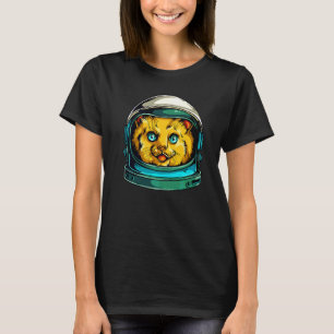 Camiseta Astronauta de Gato Espacial Engraçado