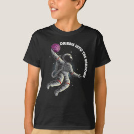 Camiseta Astronauta De Lâmpada De Basquete No Espaço