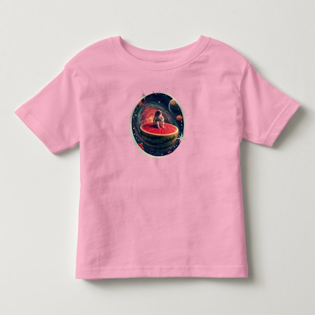 Camiseta Astronauta de Melancia Espacial (Frente)