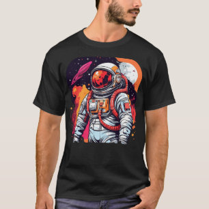 Camiseta Astronauta De Odisseia Cósmica Na Vasteira Do Espa