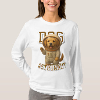 Camiseta Astronauta de Ouro Bonito - Mulher Homem Unisexo