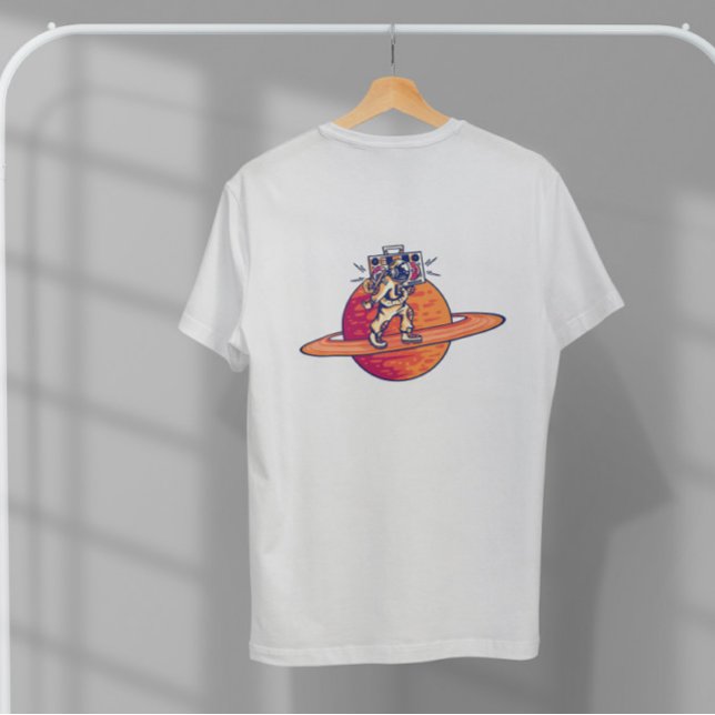 Camiseta Astronauta de Saturno (Criador carregado)