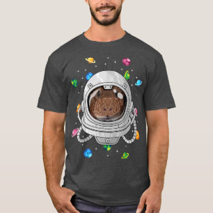 Camiseta Astronauta De Suíno-Guineense Profundo No Espaço C