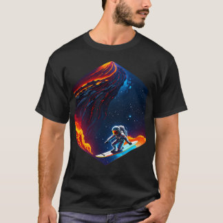 Camiseta Astronauta de Surfe de Lava
