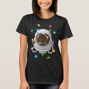 Camiseta Astronauta De Tigre Profundo No Universo Cósmico E