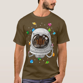 Camiseta Astronauta De Tigre Profundo No Universo Cósmico E