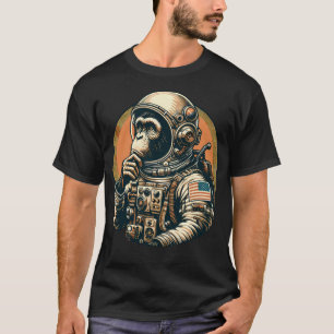 Camiseta Astronauta de Viagens vintage Espacial Arte Gráfic