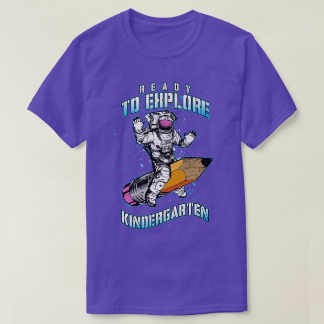Camiseta Astronauta de volta à escola pronta para aplaudir  (Frente do Design)