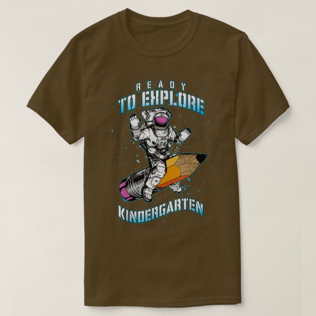 Camiseta Astronauta de volta à escola pronta para explorar  (Frente do Design)