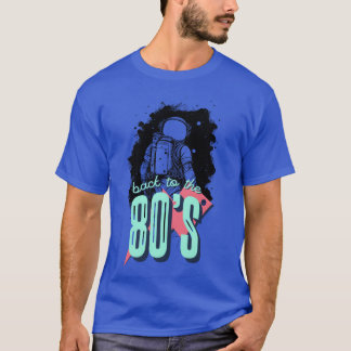 Camiseta astronauta de volta aos anos 80 vintage