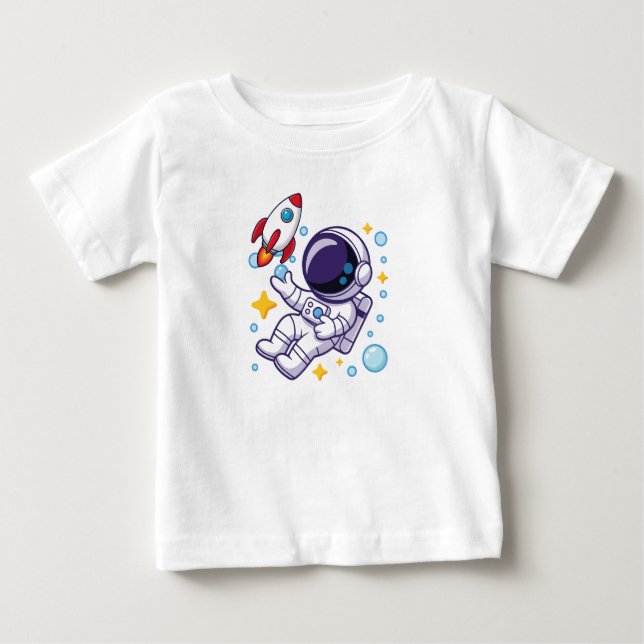 Camiseta Astronauta Desenho Bonito  (Frente)