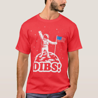 Camiseta Astronauta Dibs na América da Lua