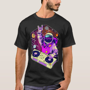 Camiseta Astronauta DJ Music Psychedelic Psytrance Techno