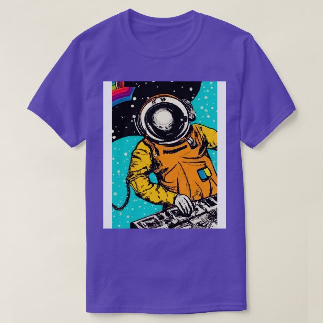 Camiseta Astronauta DJ No Espaço 3 (Frente do Design)